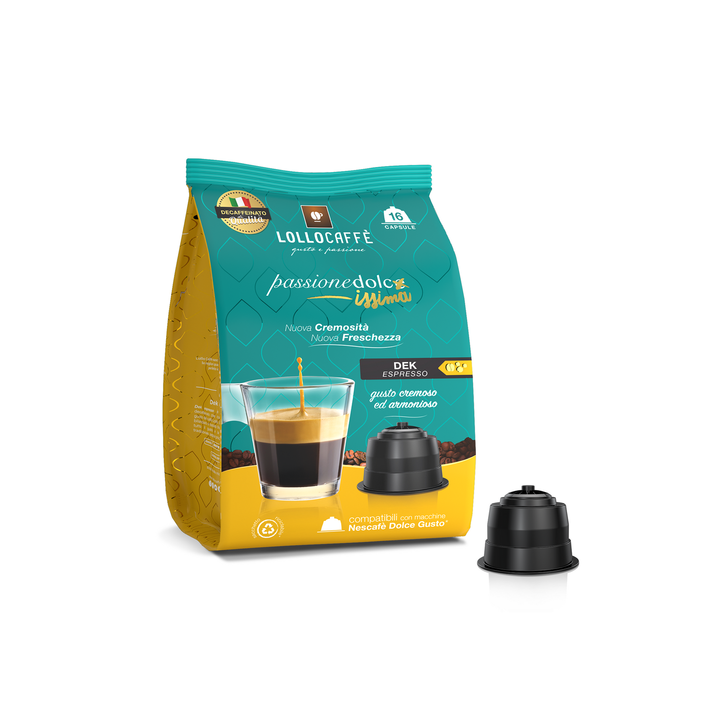 Lollo Caffè Capsule Compatibili Nescafè Dolce Gusto Miscela Dek