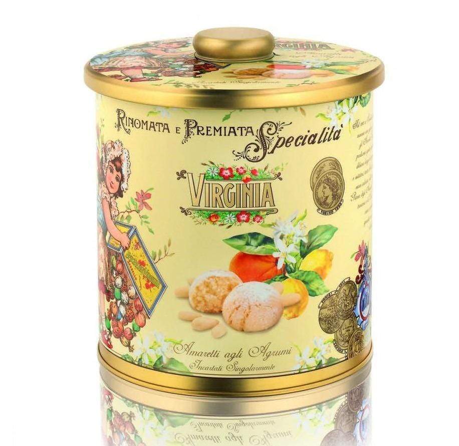 DOLCETTI VIRGINIA BISCOTTIERA IN LATTA AMARETTI AGLI AGRUMI 220 GR