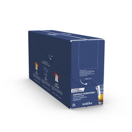 CAFFÈ BORBONE CAPSULA COMPATIBILE NESPRESSO ALLUMINIO KIT DEGUSTAZIONE