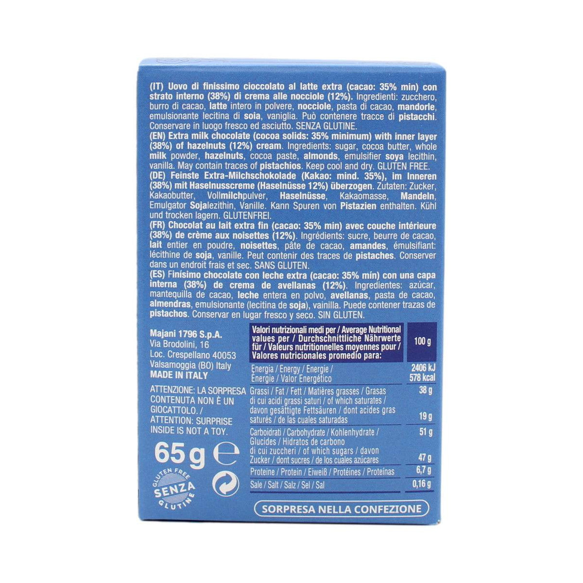 MAJANI MINI UOVO FIAT DOPPIO STRATO CLASSICO 65 GR