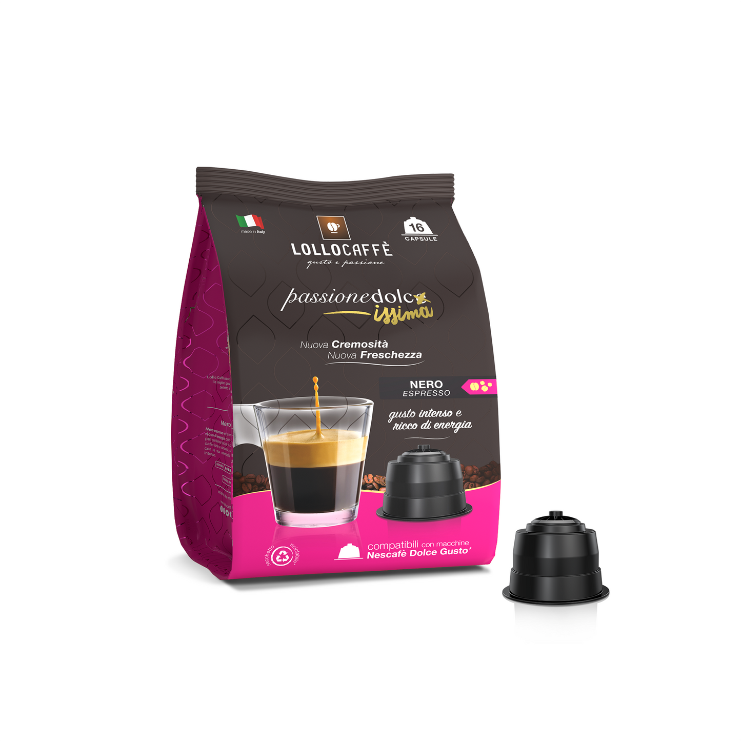 Lollo Caffè Capsule Compatibili Nescafè Dolce Gusto Miscela Nera