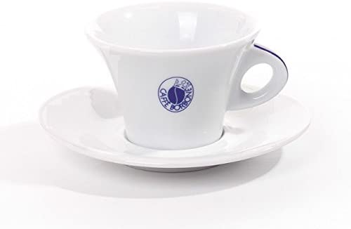 SET DI SEI TAZZE DA CAPPUCCINO CON PIATTO BORBONE