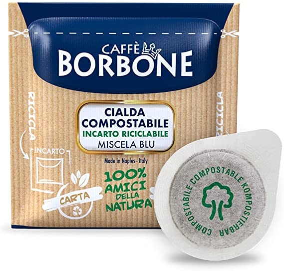 CAFFÈ BORBONE CIALDA COMPOSTABILE, MISCELA BLU