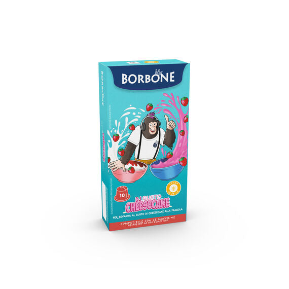 CAFFÈ BORBONE DJ GUSTO CHEESECAKE - CIOCCOLATA BIANCA E FRAGOLA CAPSULA COMPATIBILE NESPRESSO
