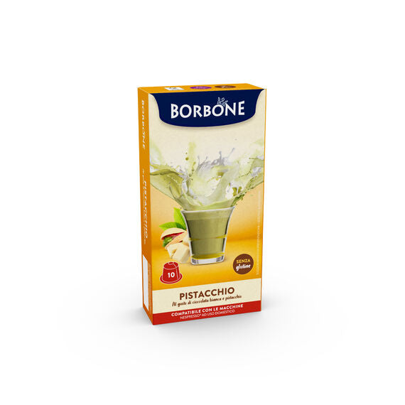 CAFFÈ BORBONE CIOCCOLATA BIANCA E PISTACCHIO CAPSULA COMPATIBILE NESPRESSO