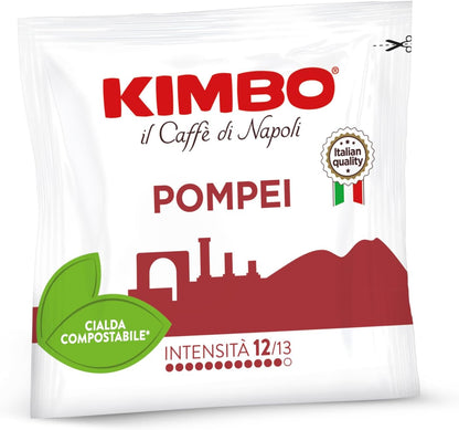 Caffè Kimbo Cialde Compostabili ESE - Miscela Macinato Fresco Intensità 11/13, Tostatura Scura