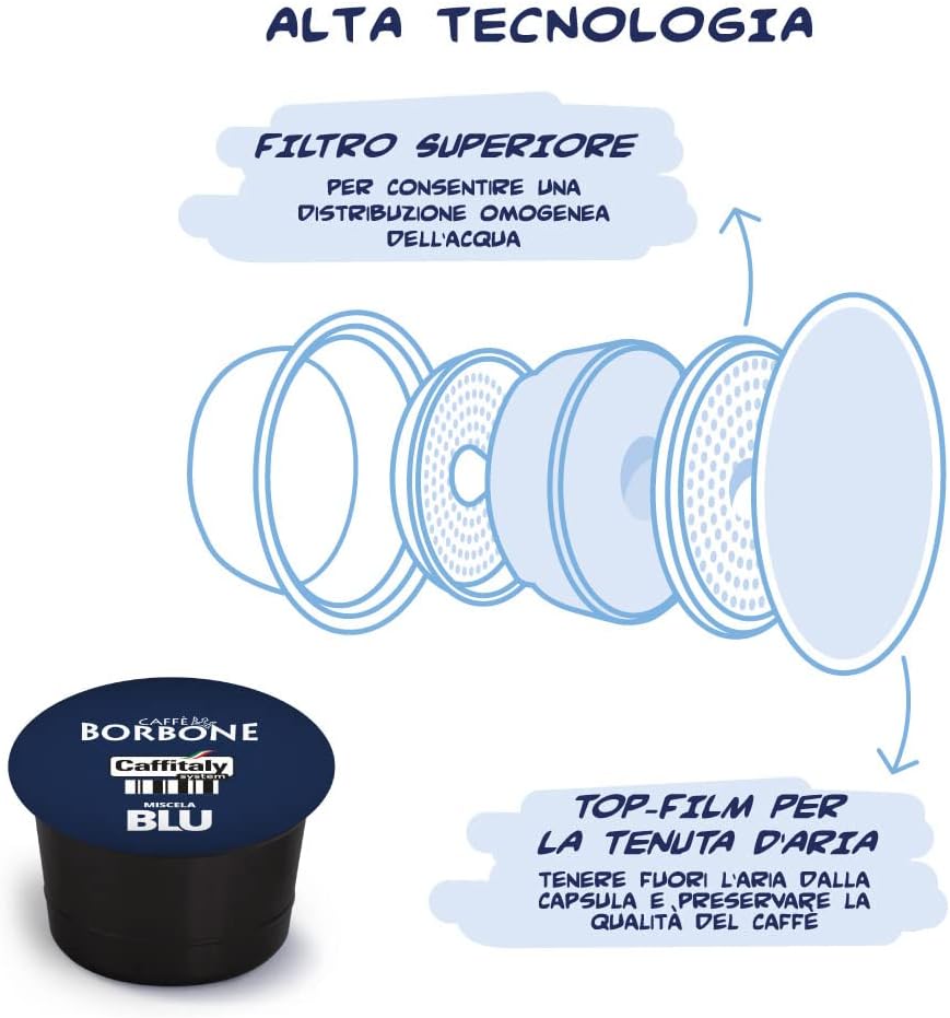 Caffè Borbone Miscela Blu - 48 Capsule Originali - Per Macchine da caffè Caffitaly*