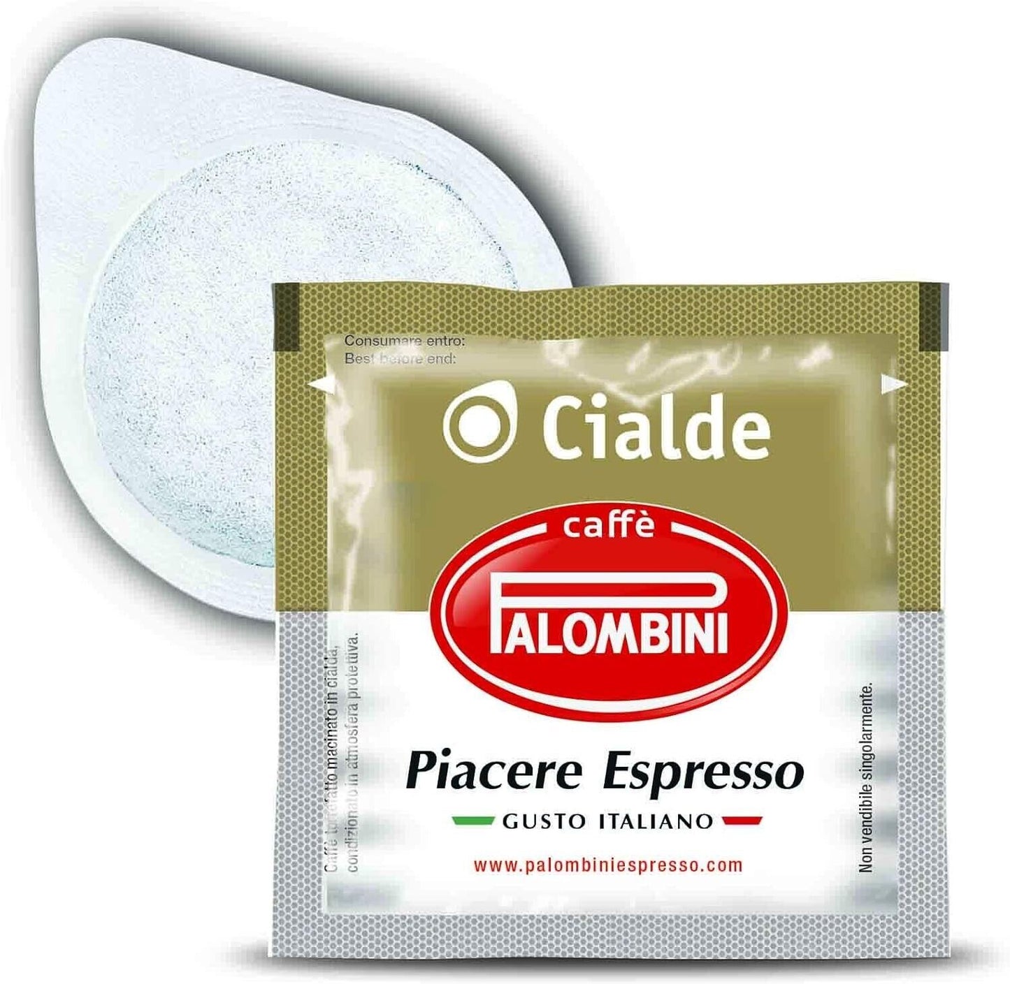 Cialde Caffe Palombini Filtro Carta 44mm Miscela Bar Cremoso Tostatura Media