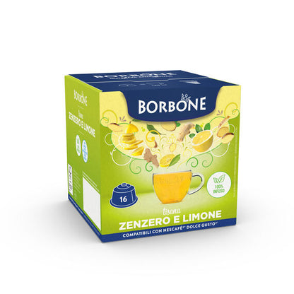 CAFFÈ BORBONE TISANA ZENZERO E LIMONE CAPSULA COMPATIBILE DOLCE GUSTO