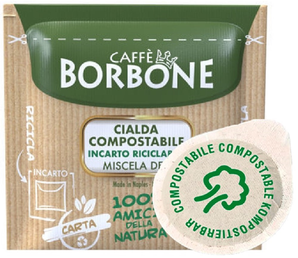 CAFFÈ BORBONE CIALDA COMPOSTABILE, MISCELA DEK