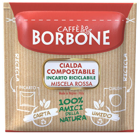 CAFFÈ BORBONE CIALDA COMPOSTABILE, MISCELA ROSSA